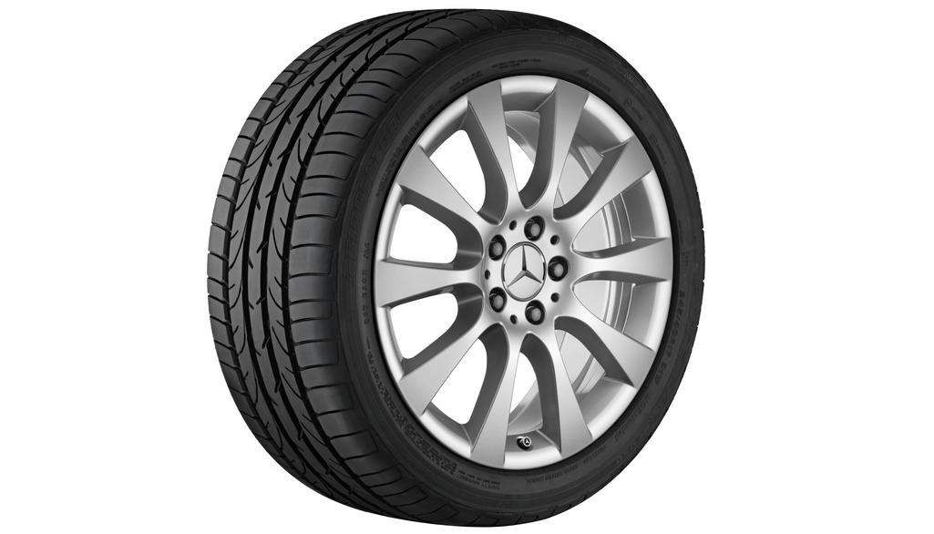 10-spaaks velg, 45,7 cm (18 inch), M-GLE-Klasse, 255/55 R18/, titaanzilver, A16640106029765