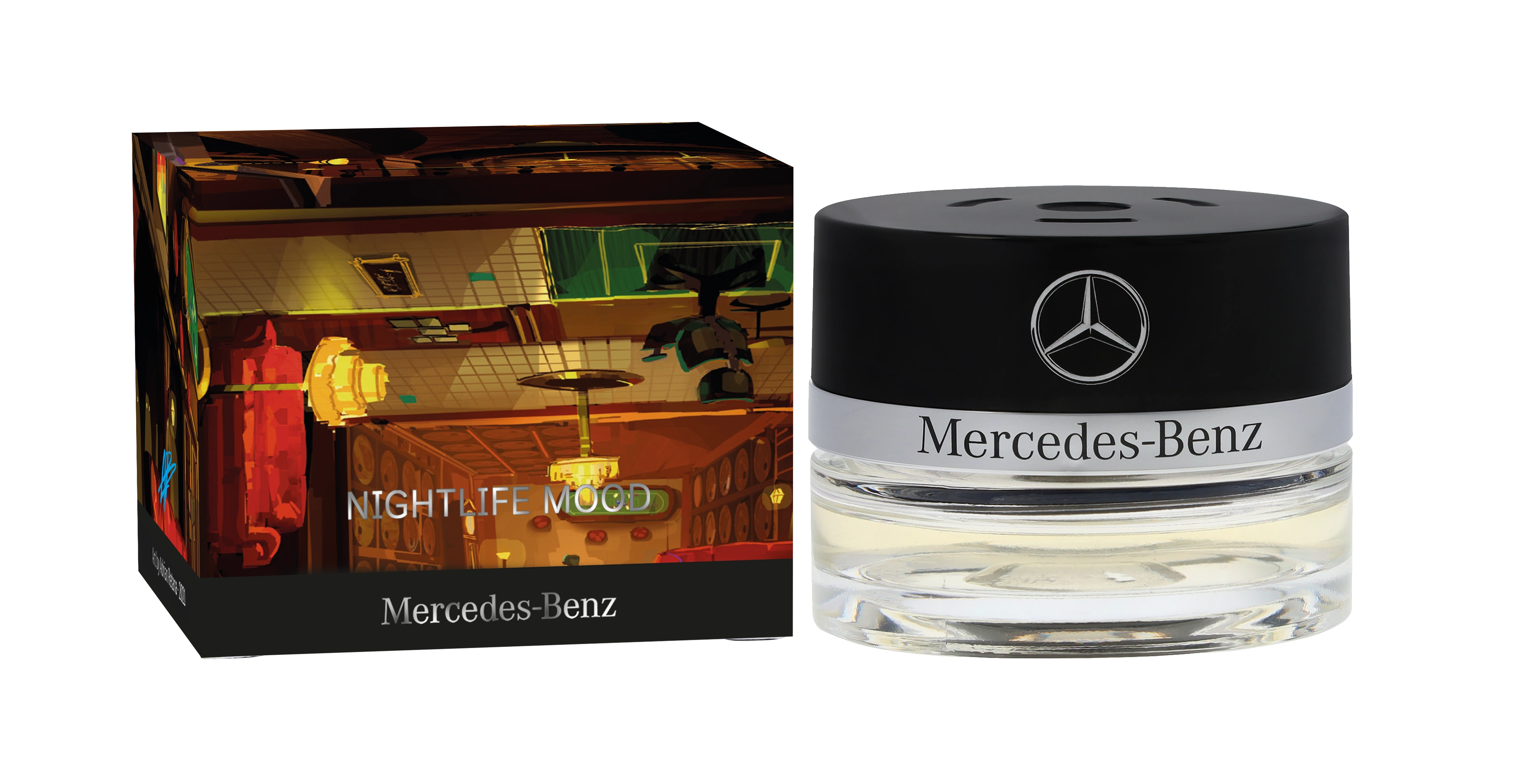 Flakon, NIGHTLIFE MOOD, transparent / schwarz, Glas, 15 ml, A0008995600