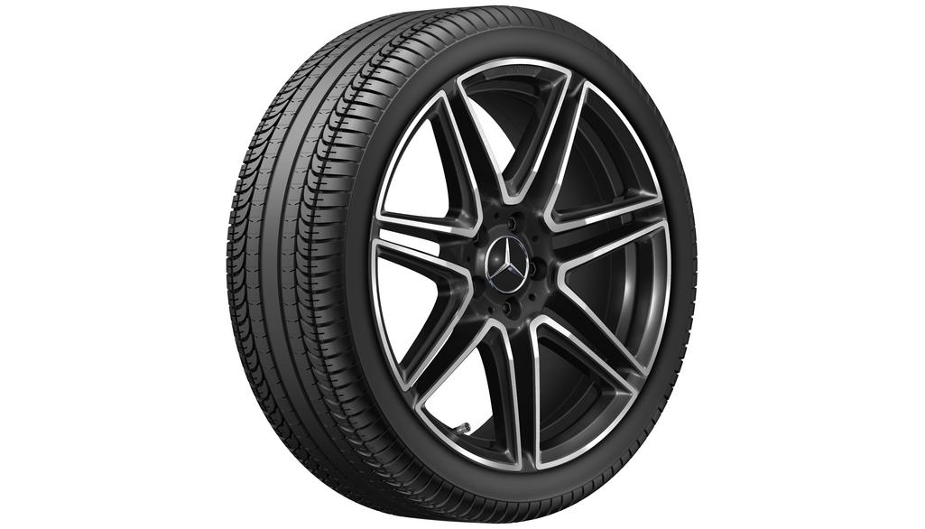 AMG 7-Doppelspeichen-Rad, 48,3 cm (19 Zoll), glanzgedreht, C-Klasse, 255/35 R19/, schwarz, A20640181007X23