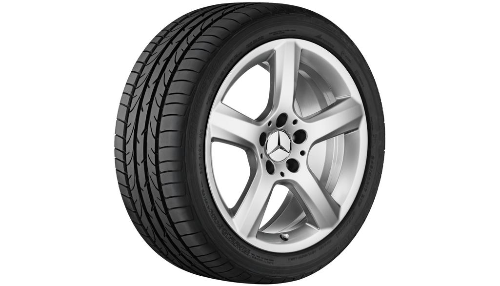 5-spoke wheel, 43.2 cm (17 inch), SLK-SLC, 225/45 R17/, titanium silver, A17240136029765 5-spoke wheel, 43.2 cm (17 inch), SLK-SLC, 225/45 R17/, titanium silver, A17240136029765
