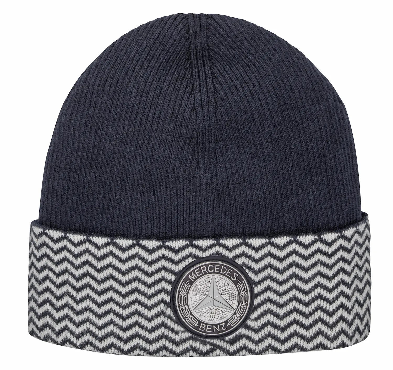 Strickmütze Unisex, navy, Baumwolle (Bio) / Polyester / Kaschmir, B66041804