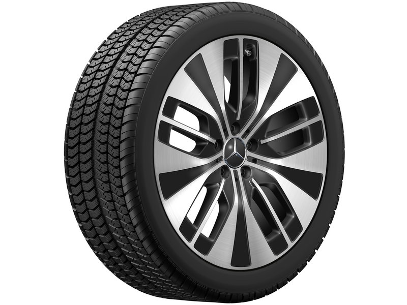 Vielspeichen-Rad, Aero, 50,8 cm (20 Zoll), glanzgedreht, EQE, 255/40 R20/, schwarz, A29540117007X23