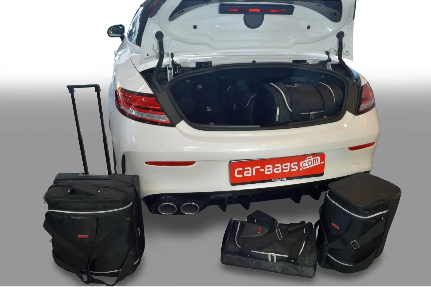 Travel bag set suitable for Mercedes-Benz C-Class Cabriolet (A205) 2016-2021 - Black, CB-M22601S