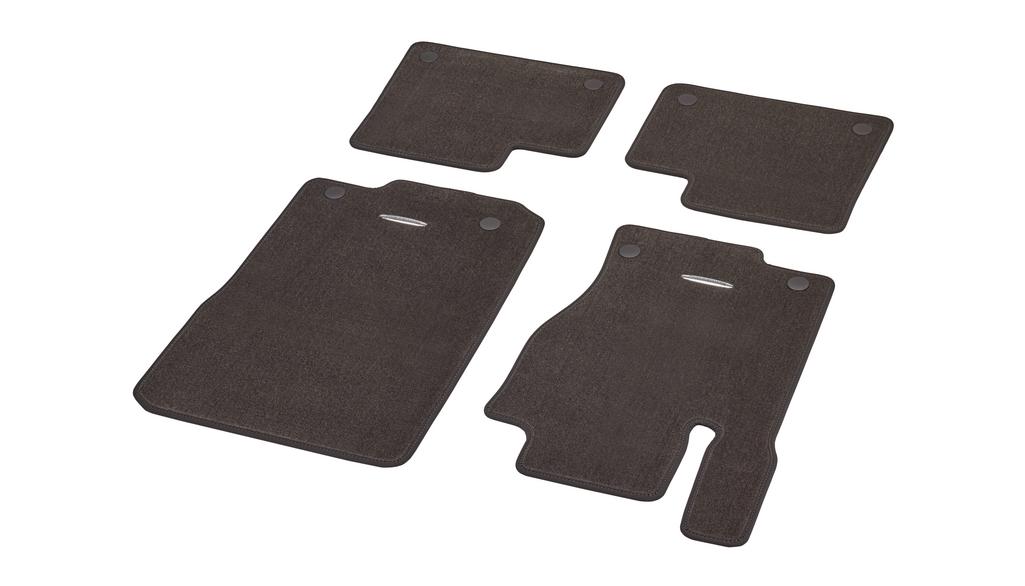 CLASSIC velour mats, set, 4-piece, GL-GLS/ M-GLE-Class, espresso brown, A16668041028T47