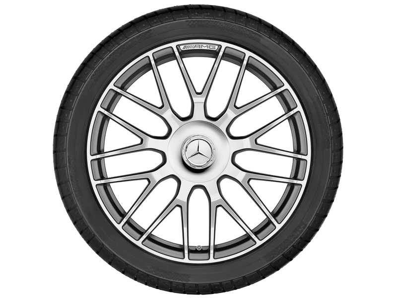 AMG Schmiederad im Kreuzspeichen-Design, 48,3 cm (19 Zoll), glanzgedreht, CLS, 285/30 R19/, titangrau, A21840118007X21