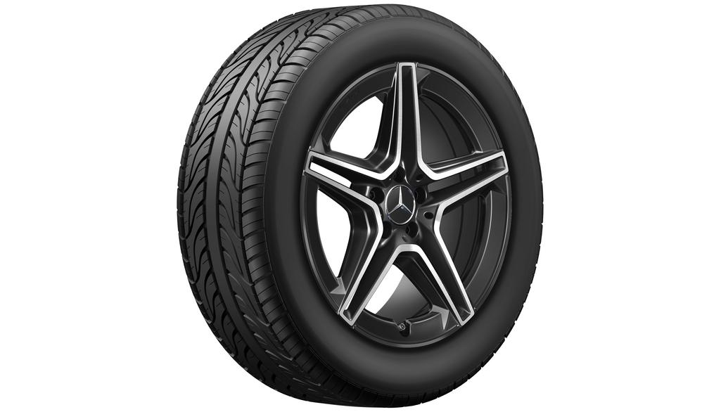 AMG 5-twin-spoke wheel, 48.3 cm (19-inch), high-sheen, GLC/ E-Class, 235/55 R19/, black, A25340153007X23