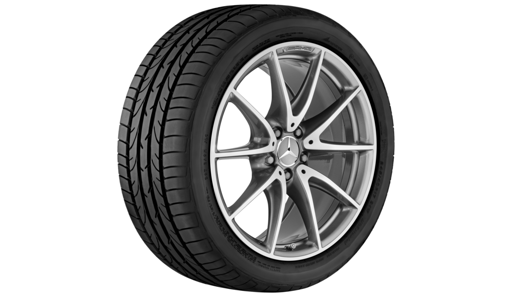 AMG 10-Speichen-Rad Titangrau Glanzgedreht