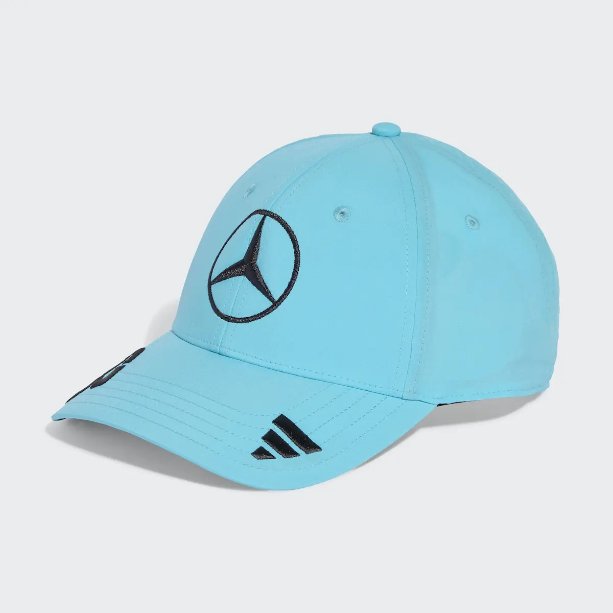 Cap, George Russell, Mercedes-AMG F1, blue, polyester (recycled), Adidas, B67998368, white / blue / black, B6799836