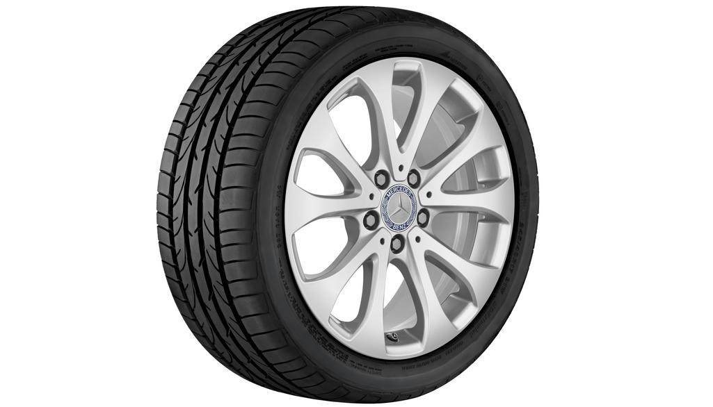 10-Speichen-Rad, 43,2 cm (17 Zoll), E-Klasse, 225/55 R17/, vanadiumsilber, A21340110007X45 10-Speichen-Rad, 43,2 cm (17 Zoll), E-Klasse, 225/55 R17/, vanadiumsilber, A21340110007X45