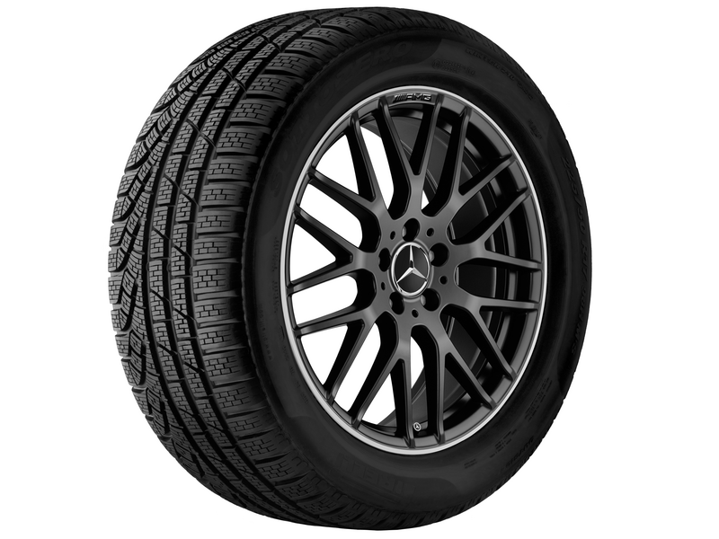 AMG Schmiederad im Kreuzspeichen-Design, 50,8 cm (20 Zoll), Felgenhorn glanzgedreht, AMG GT, 305/30 R20/, schwarz matt, A19040115007X71