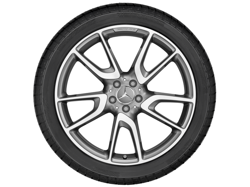 AMG 5-Doppelspeichen-Rad, 53,3 cm (21 Zoll), glanzgedreht, GLC, 285/35 R21/, titangrau, A25340128007X21