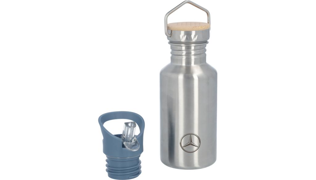 Children's drinking bottle, Mercedes-Benz, blue / silver, B66959675 Children's drinking bottle, Mercedes-Benz, blue / silver, B66959675