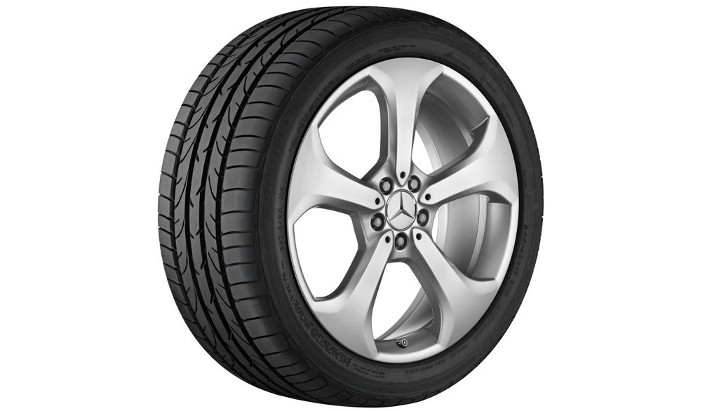 5-spaaks velg, 50,8 cm (20 inch), GLK, 255/40 R20/, vanadiumzilver, A20440106007X45 5-spaaks velg, 50,8 cm (20 inch), GLK, 255/40 R20/, vanadiumzilver, A20440106007X45