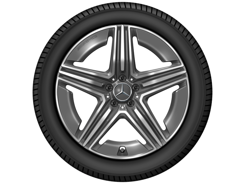 AMG 5-twin-spoke wheel, 50.8 cm (20-inch), high-sheen, GLC, 255/45 R20/, tantalum gray, A25440106007Y51