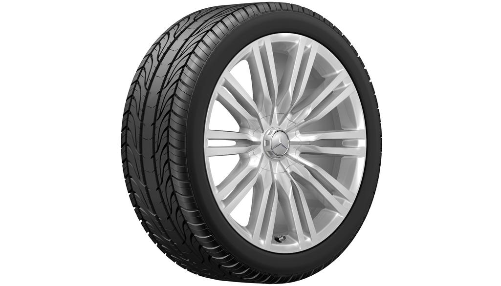 Cerchio a 10 doppie razze, 50,8 cm (20 pollici), Classe S, 285/35 R20/, colore argento, A22340141007X15 Cerchio a 10 doppie razze, 50,8 cm (20 pollici), Classe S, 285/35 R20/, colore argento, A22340141007X15