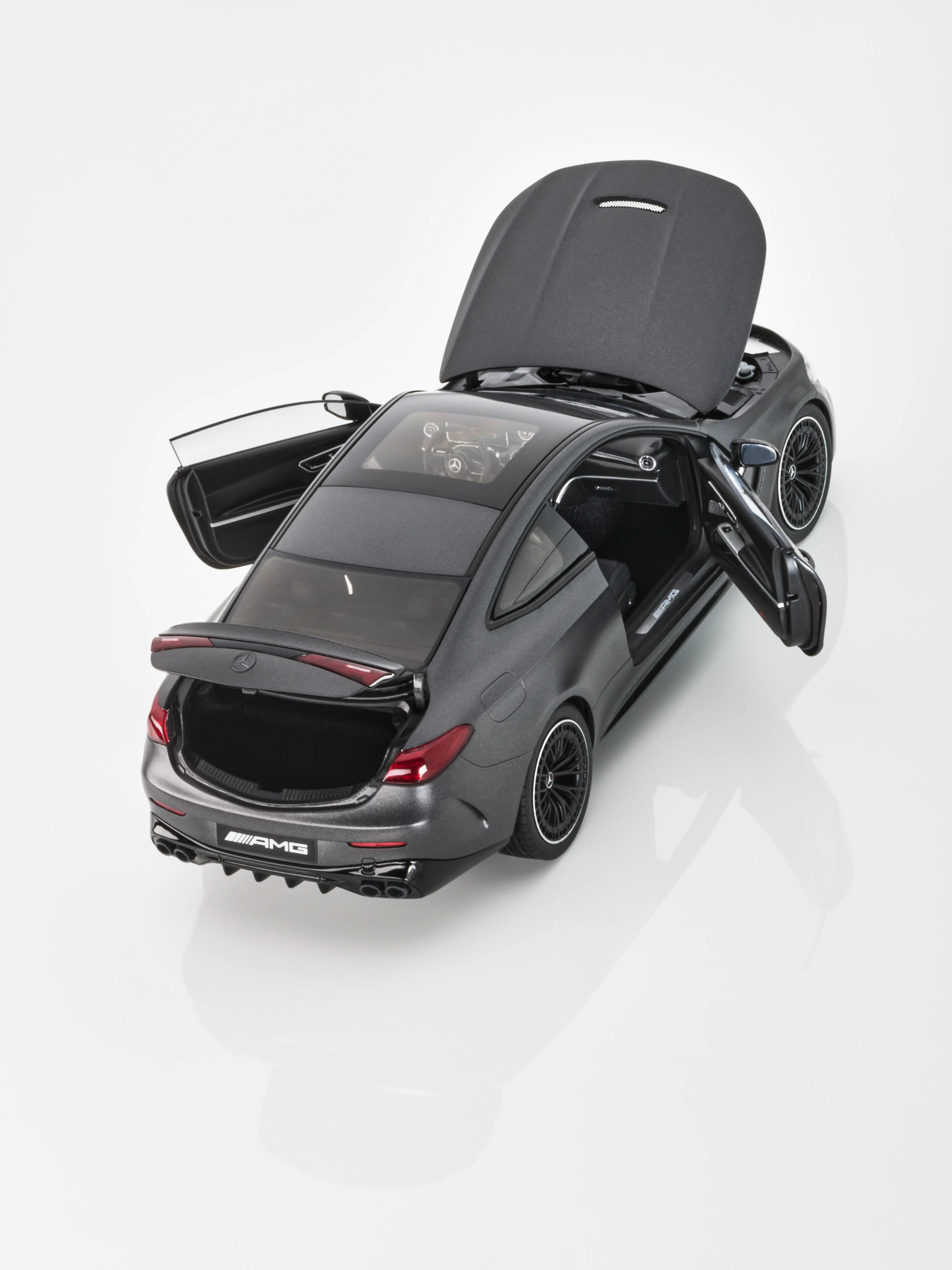 Modellauto: Mercedes-AMG CLE 53, Coupé, 4MATIC+, C236, MANUFAKTUR graphitgrau magno, NZG, 1:18, B66961521