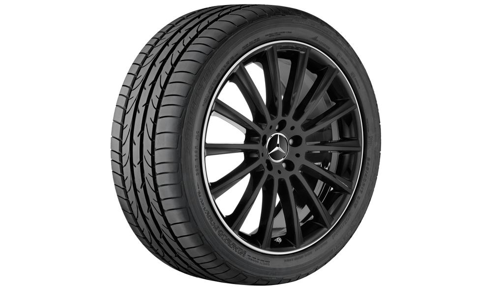 AMG Vielspeichen-Rad, 50,8 cm (20 Zoll), Felgenhorn glanzgedreht, CLS, 275/30 R20/, schwarz, A25740120007X72
