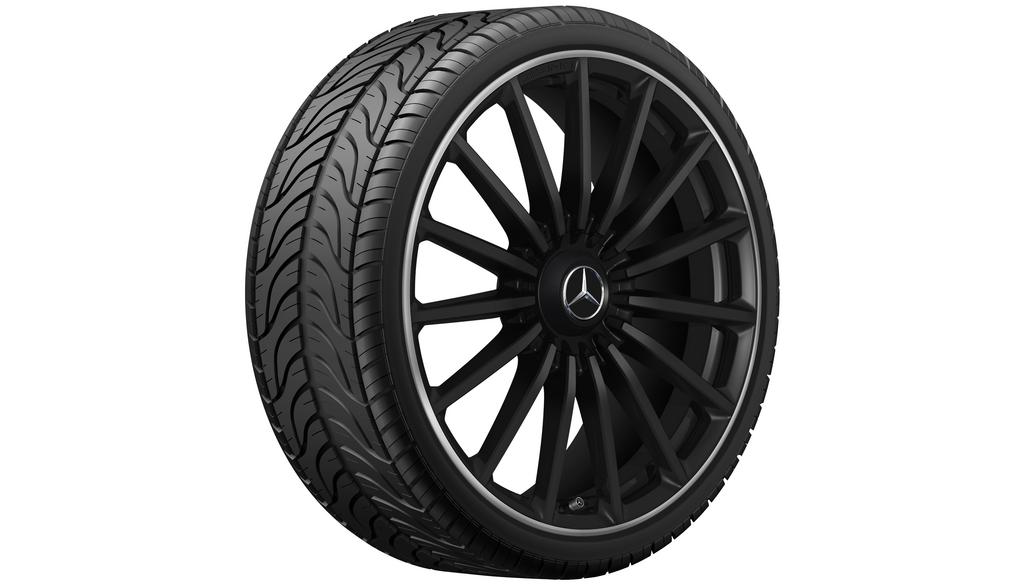 Cerchio multirazze AMG, 53,3 cm (21 pollici), flangia del cerchio ad alta lucentezza, GLB/ GLA, 255/35 R21/, nero opaco, A24740122007X71 Cerchio multirazze AMG, 53,3 cm (21 pollici), flangia del cerchio ad alta lucentezza, GLB/ GLA, 255/35 R21/, nero opaco, A24740122007X71