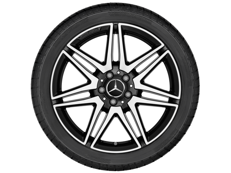 AMG 7-Doppelspeichen-Rad, 48,3 cm (19 Zoll), glanzgedreht, V-Klasse/EQV, 245/45 R19/, schwarz, A44740151007X23