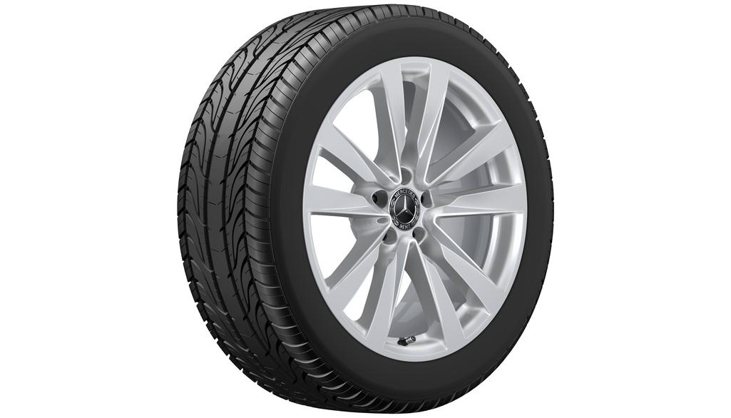 5-twin-spoke wheel, 48.3 cm (19-inch), S-Class, 285/40 R19/, vanadium silver, A22340132007X45