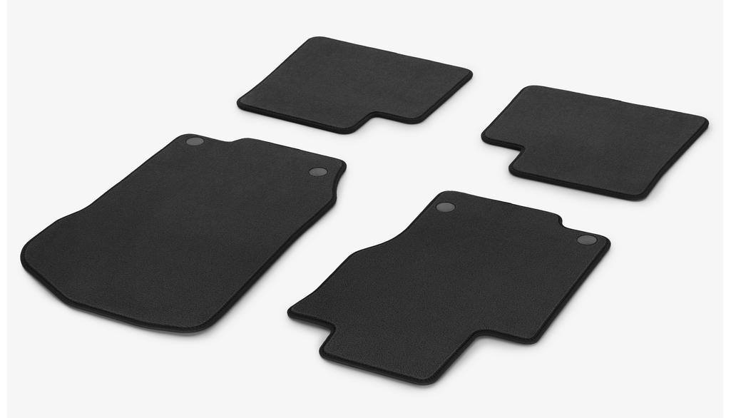 Velour mat set, 4-piece, GL-GLS/ M-GLE-Class, black, B66290102