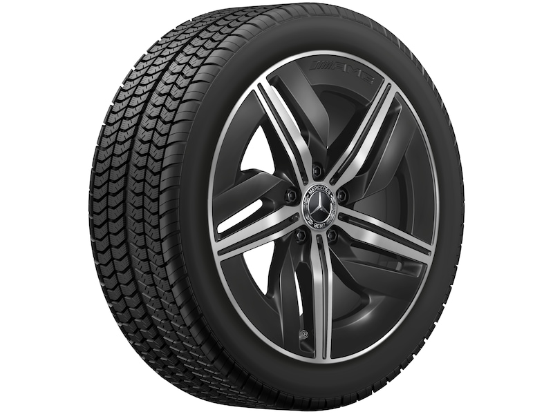 Mercedes-Benz Genuine complete winter wheel AMG 5-spoke black high-sheen , Bridgestone, Blizzak LM005 MO, 255/40 R18 99 H XL, Winter, Q440141911800