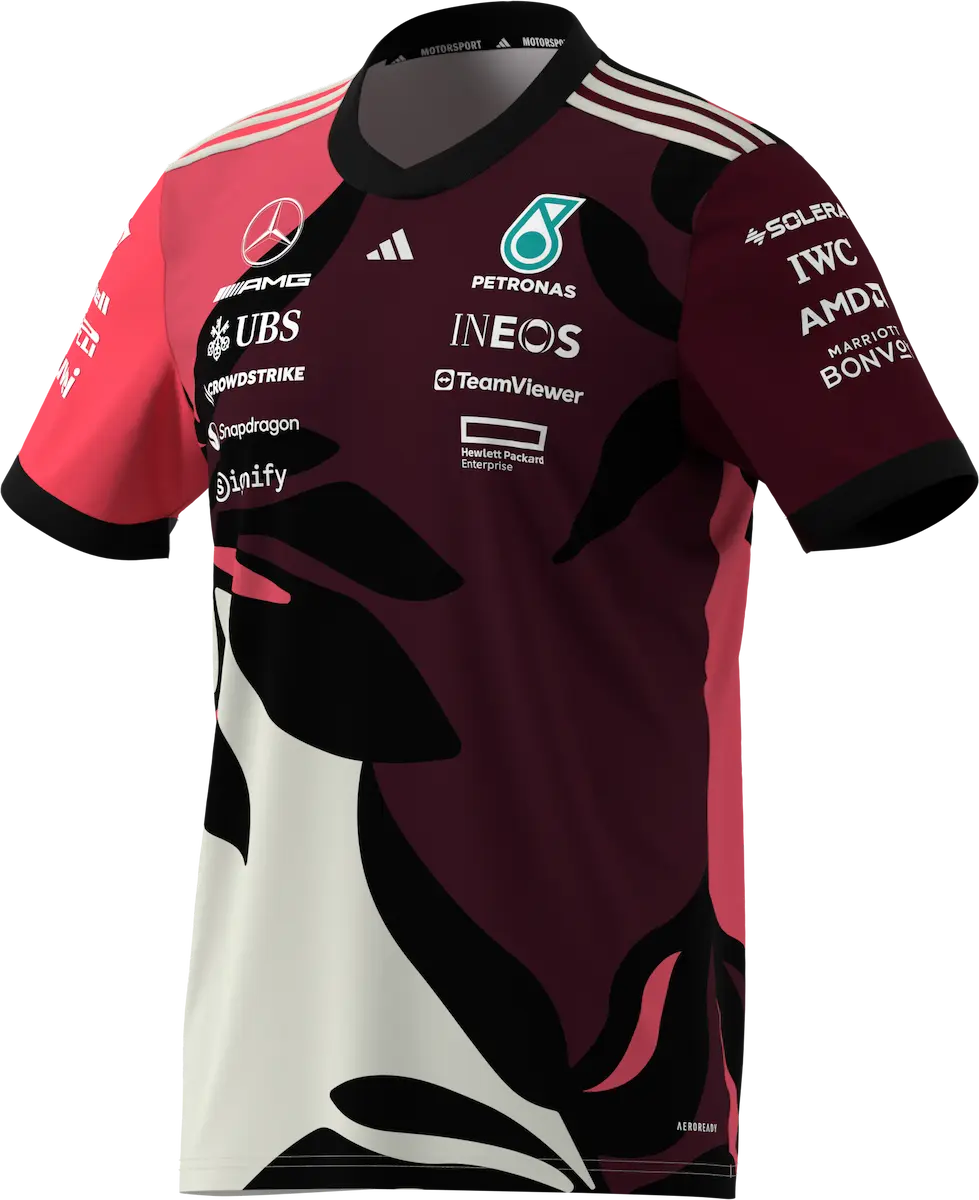 T-shirt men, driver, Mercedes-AMG F1, Special Edition Miami 2025, wine red, wine red, B67998352