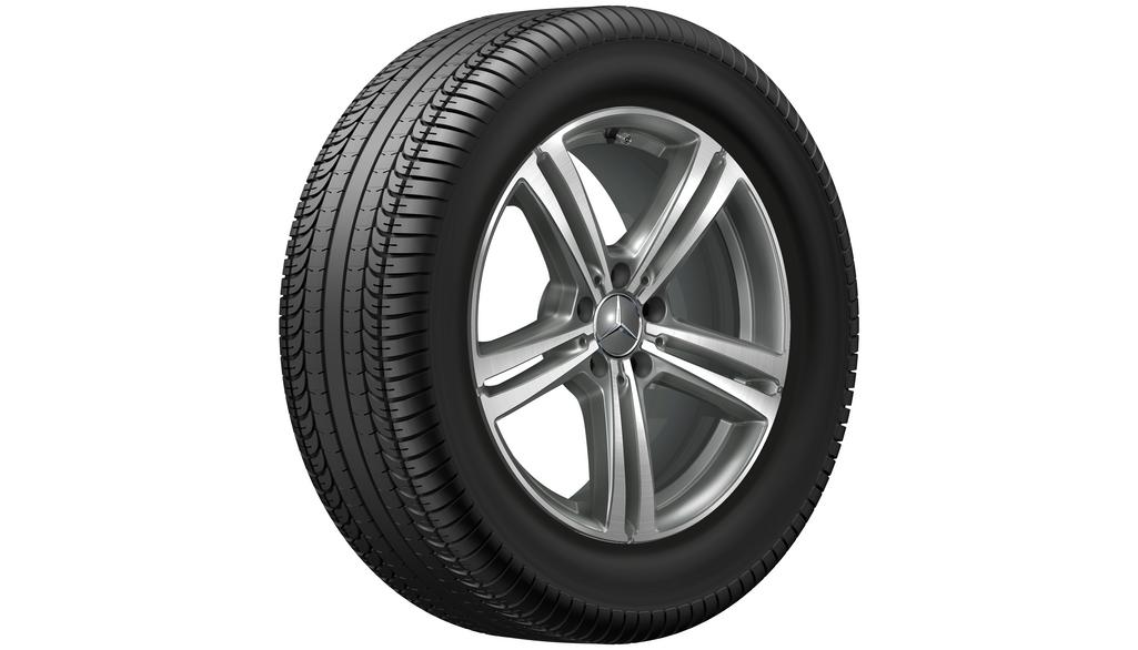 5-Speichen-Rad, 45,7 cm (18 Zoll), glanzgedreht, GLC, 235/60 R18/, grau Himalaya, A25340145007X21 5-Speichen-Rad, 45,7 cm (18 Zoll), glanzgedreht, GLC, 235/60 R18/, grau Himalaya, A25340145007X21