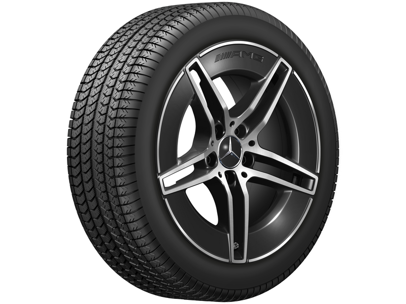 AMG 5-Doppelspeichen-Rad, 45,7 cm (18 Zoll), glanzgedreht, CLE, 275/40 R18/, schwarz, A23640148007X23