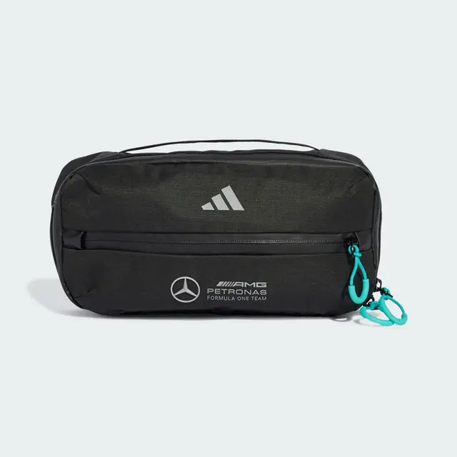 heuptasje, Mercedes-AMG F1, zwart / turquoise, polyester (gerecycled), Adidas, B67998317 heuptasje, Mercedes-AMG F1, zwart / turquoise, polyester (gerecycled), Adidas, B67998317