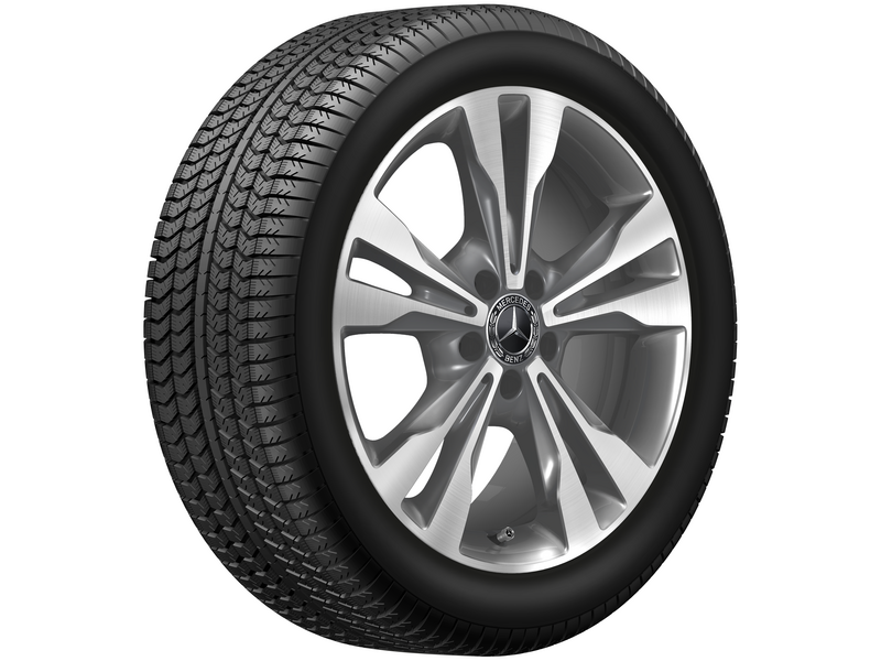 5-Doppelspeichen-Rad Tremolit-metallic Glanzgedreht, Goodyear, Eagle F1 Asymmetric 3 MO-V, 245/45 R18 100W XL, Sommer, Q44029141023A