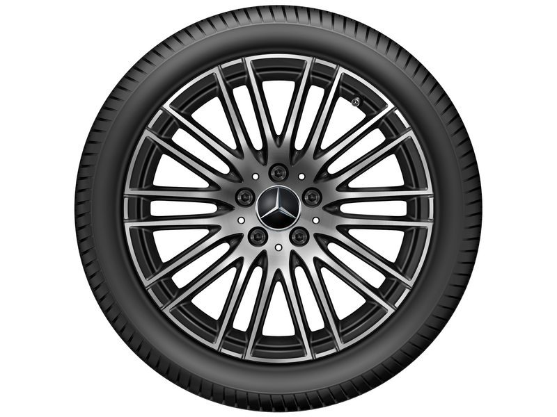 10-Doppelspeichen-Rad, 45,7 cm (18 Zoll), glanzgedreht, C-Klasse, 245/40 R18/, schwarz, A20640150007X23