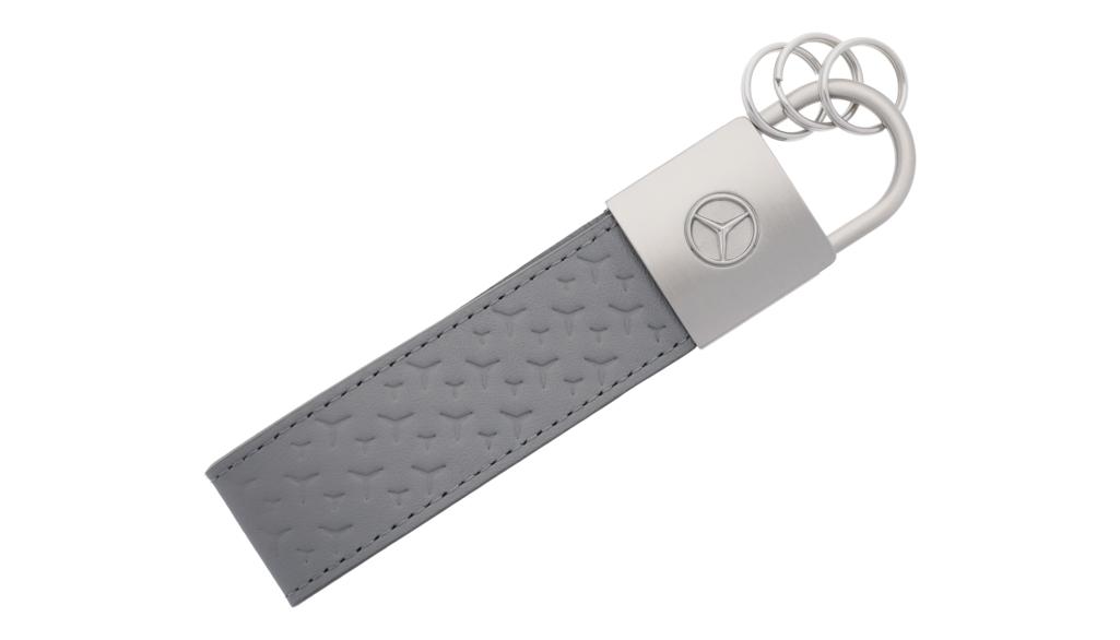 Key fob, Mercedes-Benz, upcycling, silver-grey, B66959377 Key fob, Mercedes-Benz, upcycling, silver-grey, B66959377