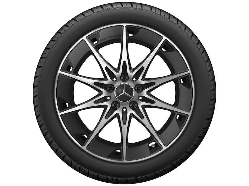 AMG 10-spoke wheel, high-sheen, 265/40 R19/, matt black, A23640127007X36