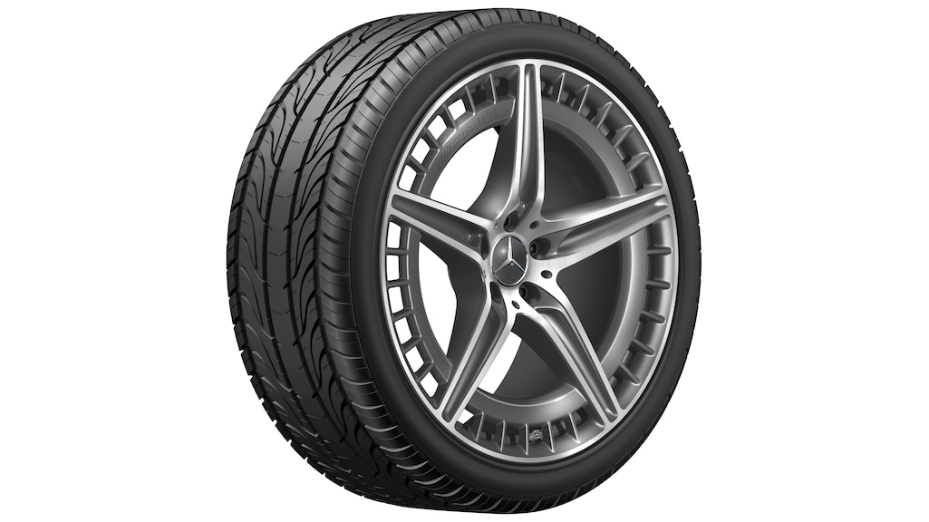 AMG 5-twin-spoke wheel tantalum gray glossy turned, Continental, WinterContact TS 860 MO1, 275/40 R21 107V XL, Winter, Q440141112570