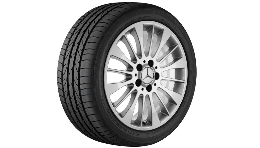 Vielspeichen-Rad, 43,2 cm (17 Zoll), E-Klasse, 245/45 R17/, vanadiumsilber, A21240100007X45