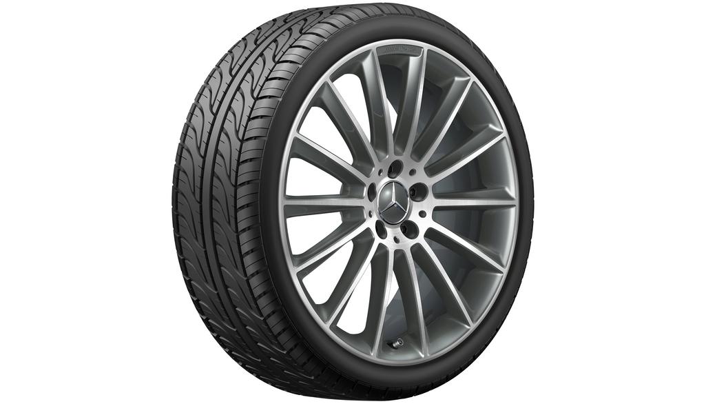 AMG Vielspeichen-Rad, 50,8 cm (20 Zoll), glanzgedreht, E-Klasse, 245/35 R20/, titangrau, A21340122007X21