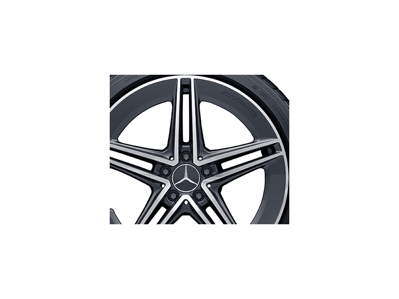 AMG 5-twin-spoke wheel, 48.3 cm (19-inch), high-sheen, C-Class, 255/35 R19/, tantalum gray, A20540120017Y51