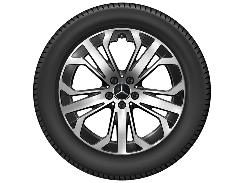 5-tripple-spoke wheel, gloss black, Goodyear, UltraGrip Performance + MO, 235/55 R19 105H XL, winter, Q440301410130