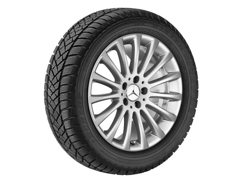 Cerchio a più razze, 43,2 cm (17 pollici), Classe C, 225/45 R17/, argento titanio, A20440181029765