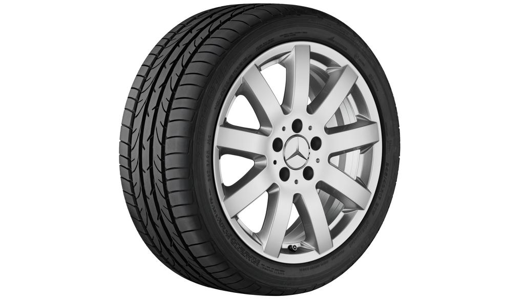 9-spoke wheel, Tarazed, 43.2 cm (17 inch), E-Class, 245/45 R17/, sterling silver, B66471852