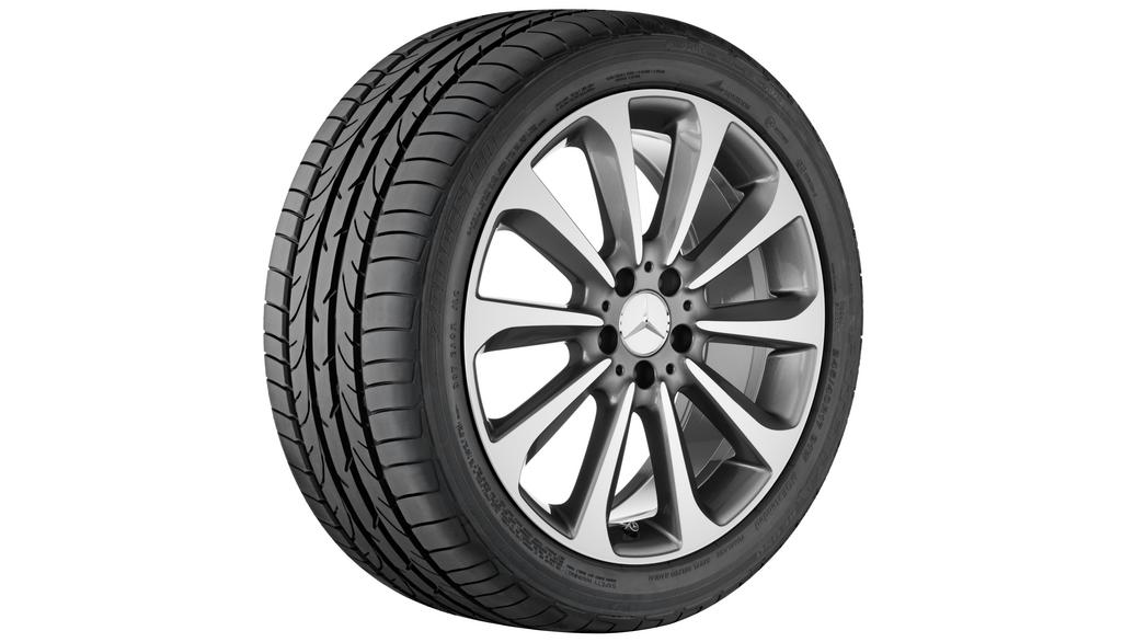 Cerchio a 10 razze, 48,3 cm (19 pollici), lucido, Classe C, 245/35 R19/, grigio Himalaya, A20540130007X21 Cerchio a 10 razze, 48,3 cm (19 pollici), lucido, Classe C, 245/35 R19/, grigio Himalaya, A20540130007X21