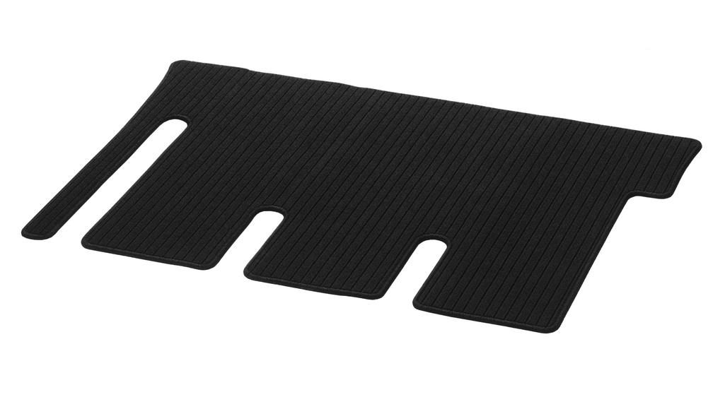 Ribbed mats, luggage compartment, with single rail, 1-piece, A2, long, Viano/Vito/eVito, black, A6396800346