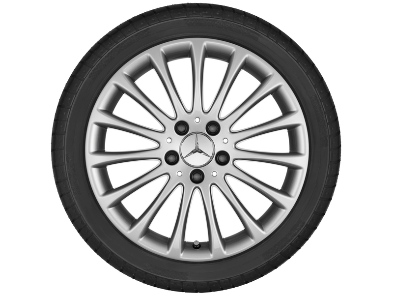 15-Speichen-Rad, 43,2 cm (17 Zoll), SLK-SLC, 225/45 R17/, titansilber, A17240104029765