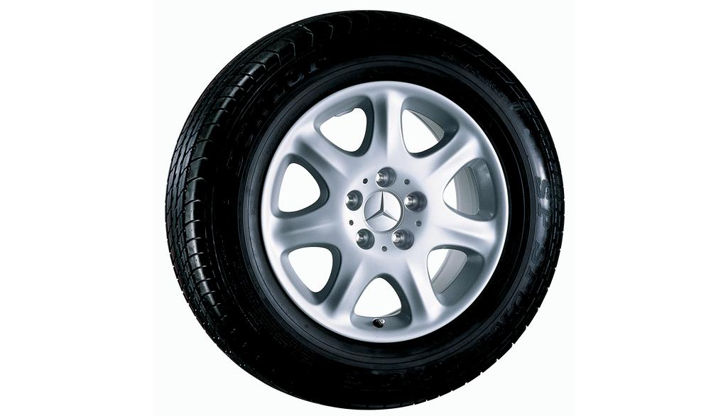 7-spoke wheel, Carmenta, 40.6 cm (16-inch), S-Class, 225/60 R16/, silver-colored, B66470544