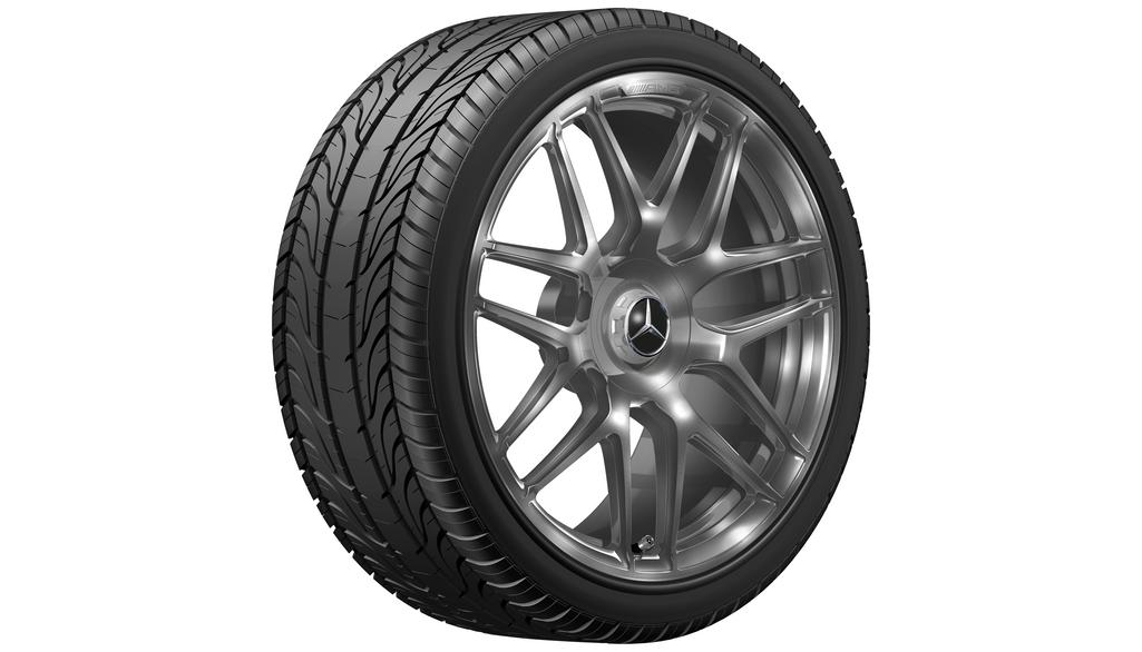 AMG Schmiederad im Kreuzspeichen-Design, 50,8 cm (20 Zoll), Felgenhorn glanzgedreht, E-Klasse, 265/35 R20/, dark platin gloss, A21340130007Y75