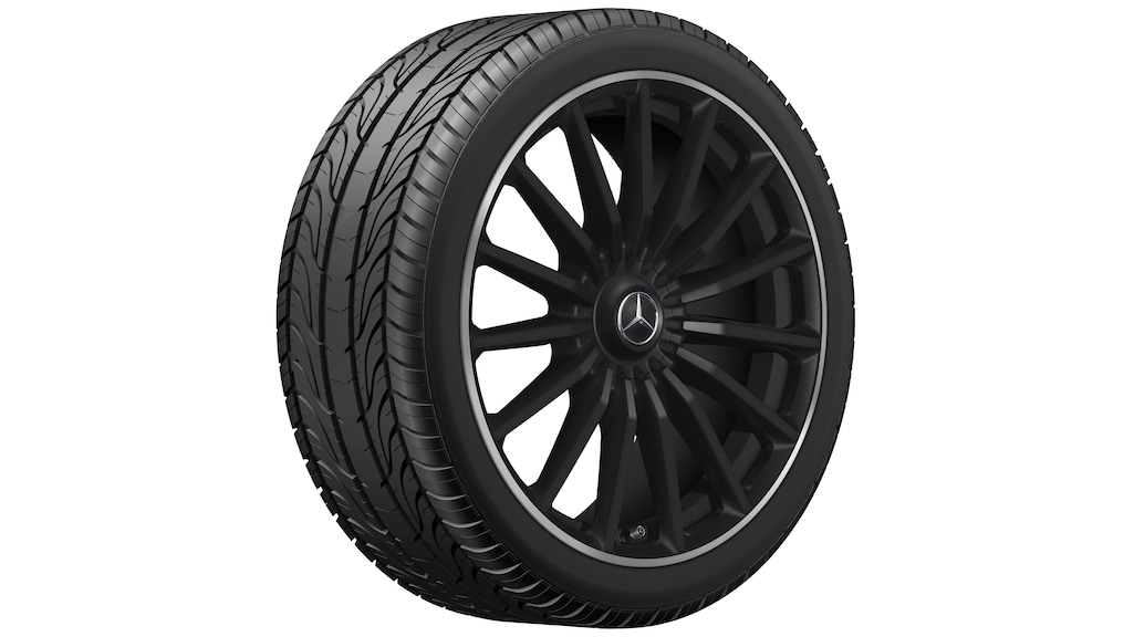 AMG multi-spoke wheel, black matt, Michelin, Pilot Alpin 5 SUV MO1, 325/40 R22 114V XL, winter, Q440301510920