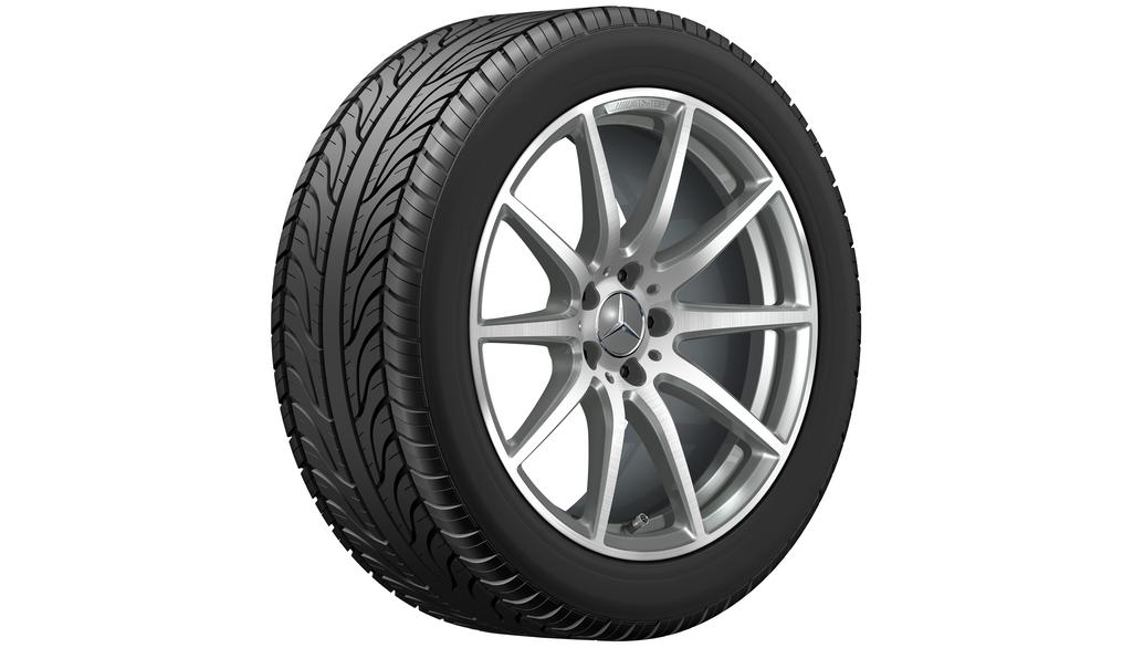 Cerchio AMG a 10 razze, 48,3 cm (19 pollici), lucido, SL, 255/45 R19/, grigio titanio, A23240117007X21 Cerchio AMG a 10 razze, 48,3 cm (19 pollici), lucido, SL, 255/45 R19/, grigio titanio, A23240117007X21