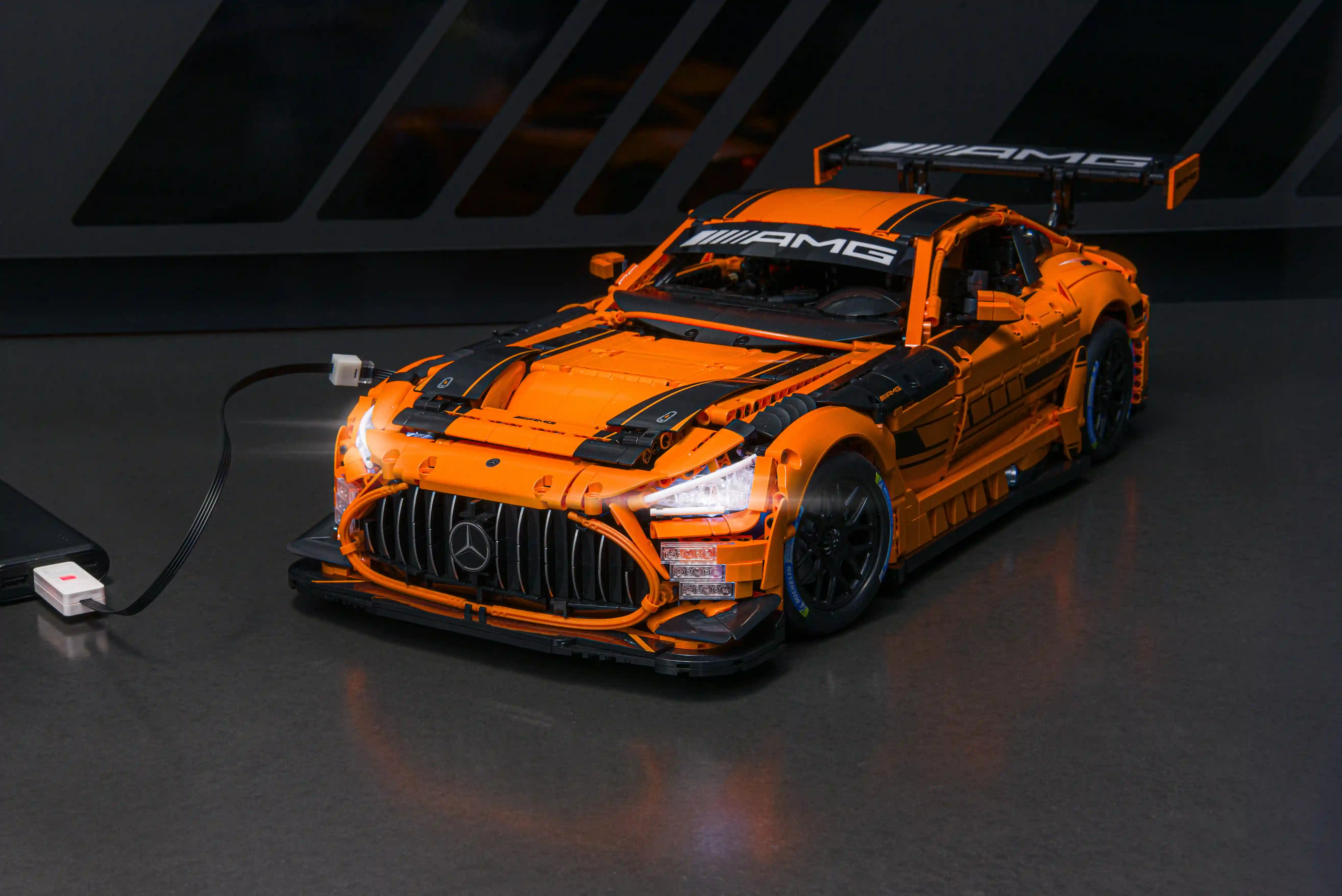 Mercedes-AMG GT3, Klemmbaustein Modell, C190, orange, CaDa, 1:8, B66961716