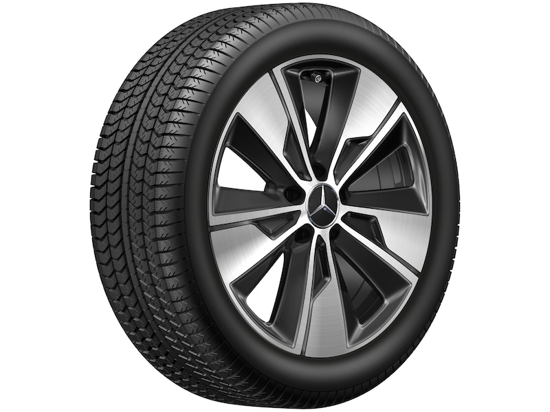 5-spoke wheel black polished, Michelin, Pilot Alpin PA4 MO, 245/45 R18 100V XL, Winter, Q44019151021A